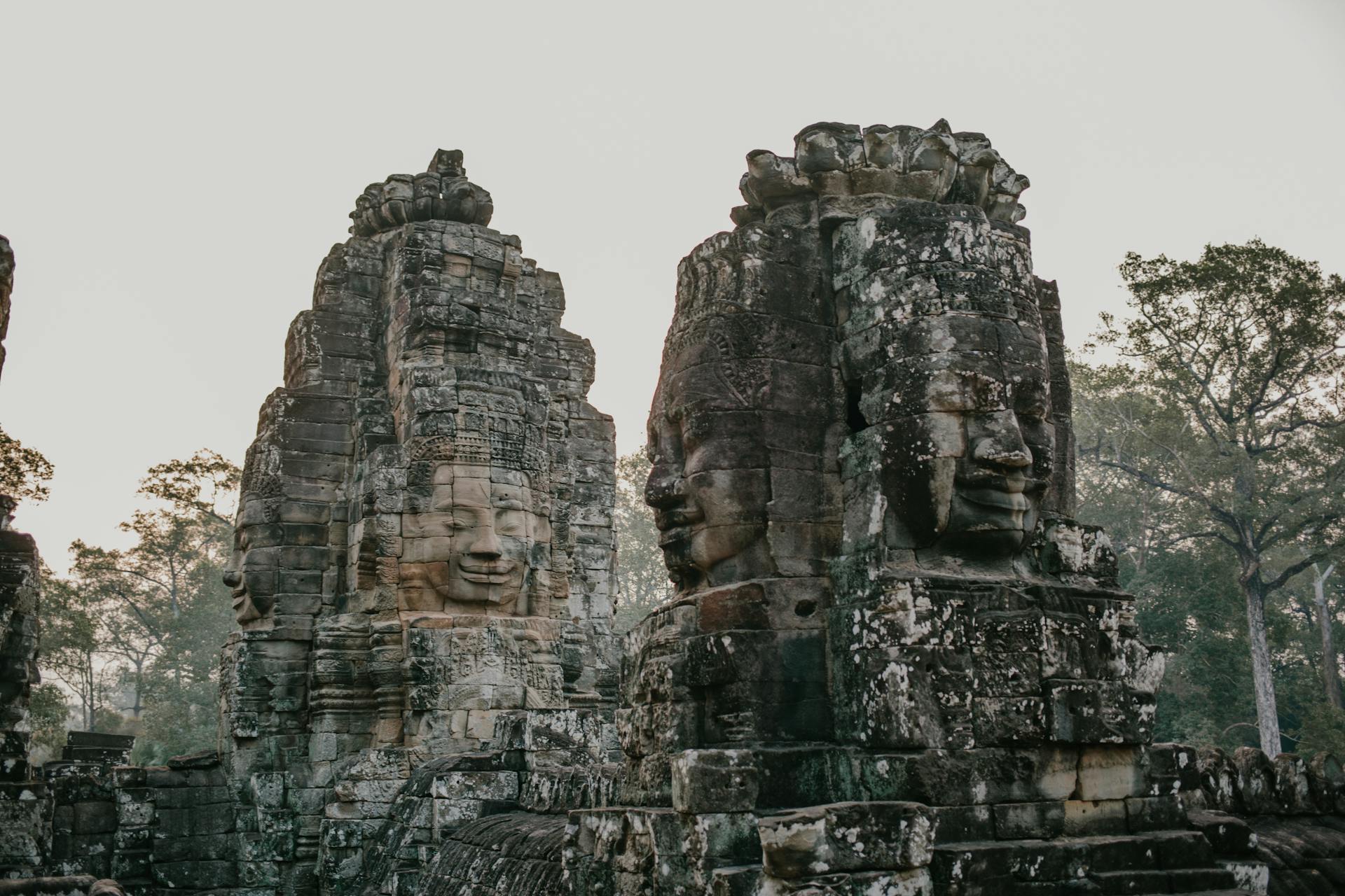 Discover Angkor Thom’s mysteries on a budget flight